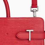 Grand sac à main Emilie en cuir effet lézard