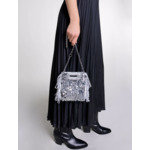 Sac M mini en sequins argents