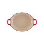Cocotte ovale 29cm en fonte émaillée cerise*