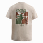 M EU Poplar Hill Graphic SS Shirt Beige