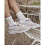 Baskets basses blanches & violet clair