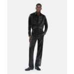 Pantalon Droit À Sequins Noir Homme