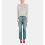 Pull Blason À Rayures En Laine Et Cachemire Femme