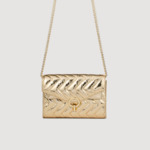 Pochette Yza en cuir craquelé