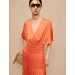 Robe longue satinée