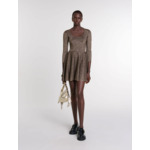 Robe courte en maille brillante
