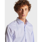 Chemise Voyage Ajustée en twill rayé bleu