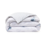 Lacoste - Housse de couette en satin de coton lavé gris, L Shadow