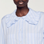 Chemise courte à grand col