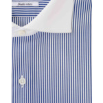 Chemise Contemporaine en popeline rayée avec col contrastant
