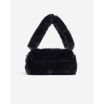 Pochette Effet Fourrure Noire