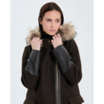 Manteau Gerson Chocolat en Laine