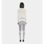 Legging Satiné Argenté Femme