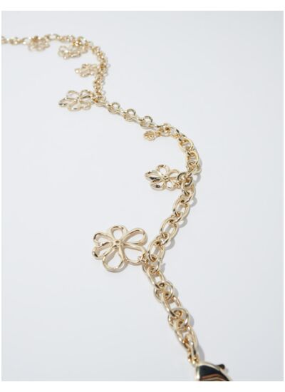Ceinture chaîne ornée de fleurs