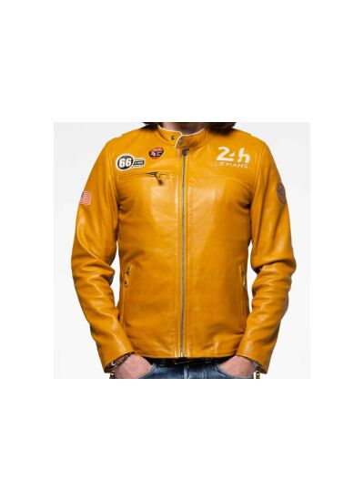 Blouson Cuir 24H Shadow Jaune