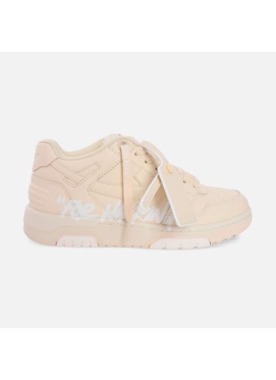 Off-White Out Of Office "For Walking" Low Tops Beige White