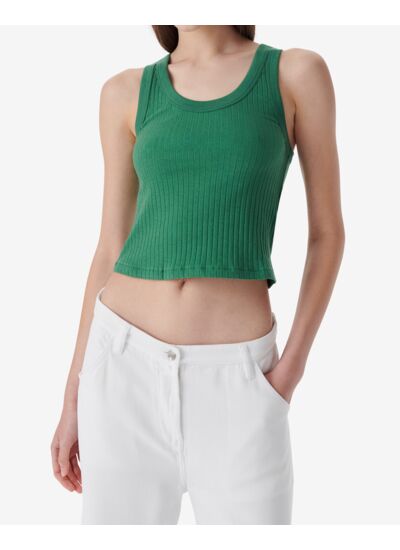 Débardeur Crop Côtelé Emma