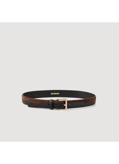 Ceinture en cuir bicolore