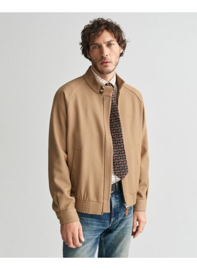 Wool Blend Harrington Jacket
