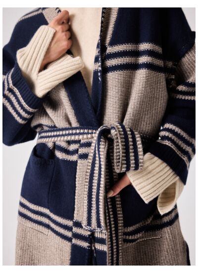 Cardigan en laine et cachemire Ysee MARINE_TERRE_FUMEE