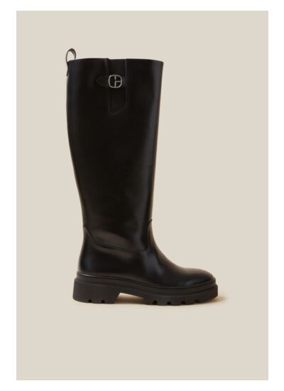 Bottes hautes cuir lisse