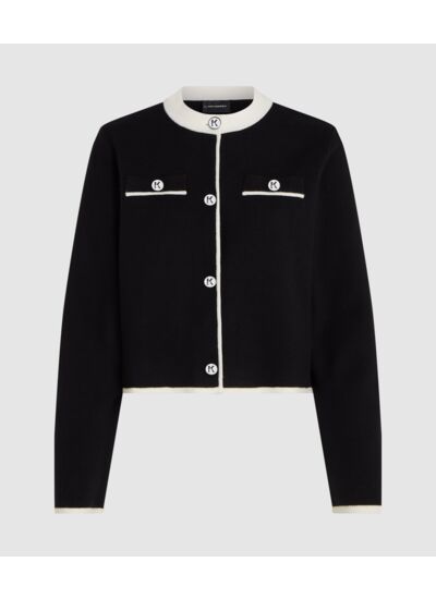 BW FANCY BUTTON KNIT CARDIGAN