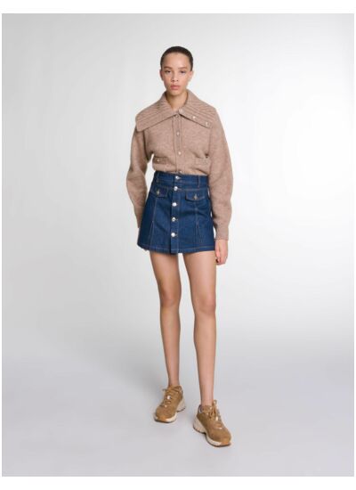 Short trompe l'œil en denim