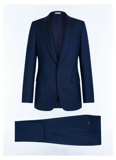 Costume ajusté en toile de laine