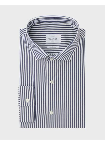 Chemise Ajustée rayée marine