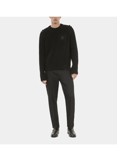 Pull En Coton Noir Homme