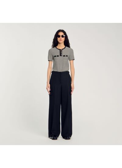 Pantalon large cargo