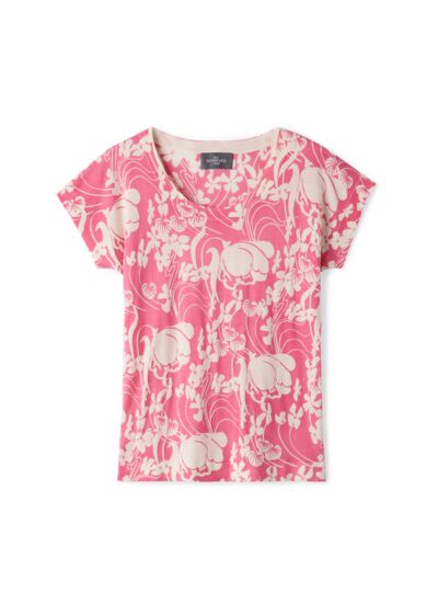 Pull col rond imprimé - Femme - BUBBLE GUM