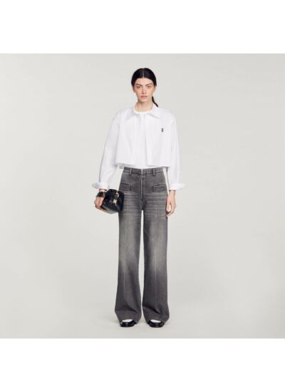 Jean délavé évasé