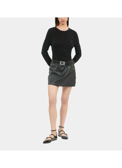 T-Shirt Manches Longues Noir Femme