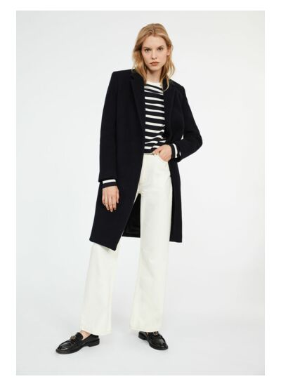 Manteau droit mi-long