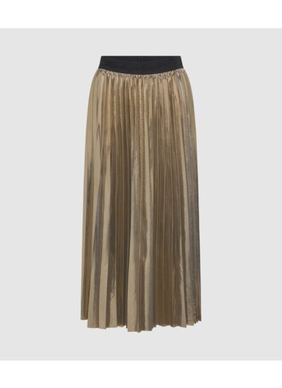METALLIC PLEATED SKIRT