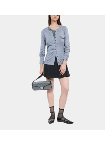 T-Shirt Manches Longues Gris Femme