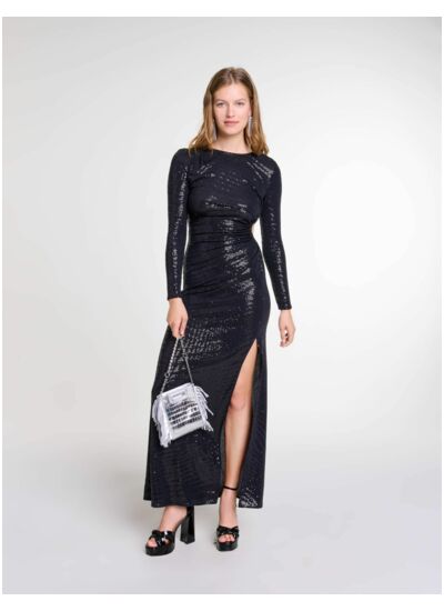 Robe longue pailletée