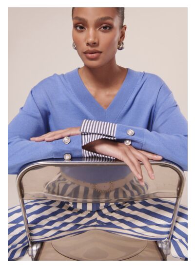 Pull Primrose-Ocean en Laine