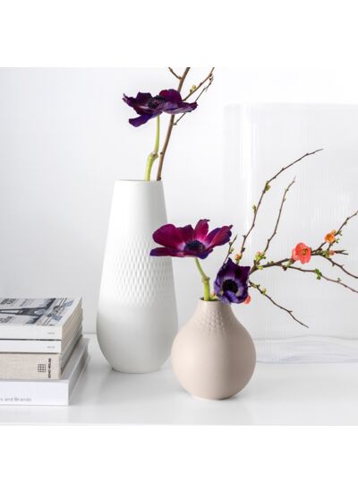 Manufacture Collier blanc Vase Carré haut 11,5x11,5x26cm