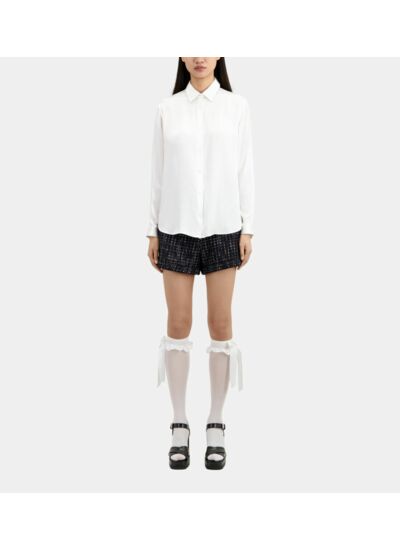 Chemise En Satin De Soie Manches Longues Femme