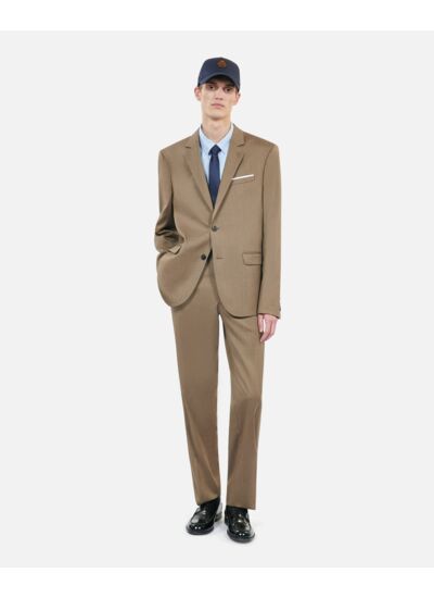 Pantalon De Costume Marron Clair En Laine Homme