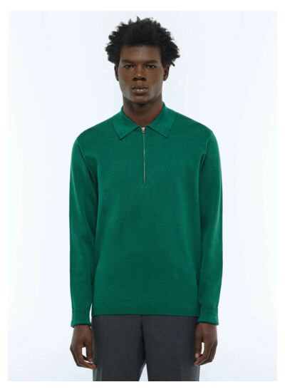 Polo en maille de coton mercerisé