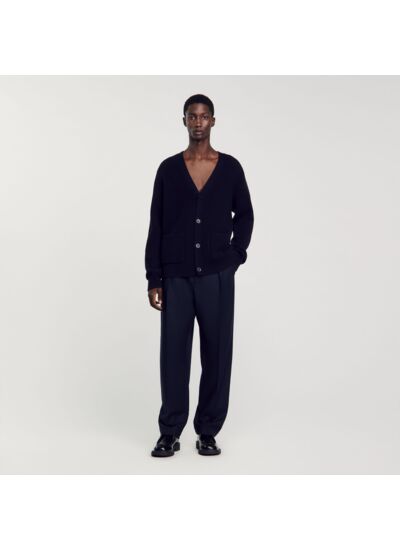 Cardigan en maille côtelée