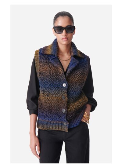 Gilet Sans Manches Dilda En Laine Mélangée