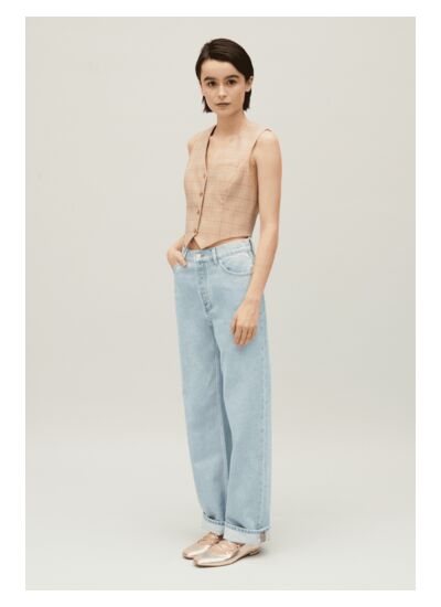 Jean Louis flare bleu délavé