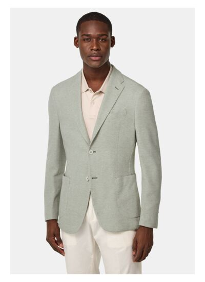 Veste Structurée en Coton Jersey