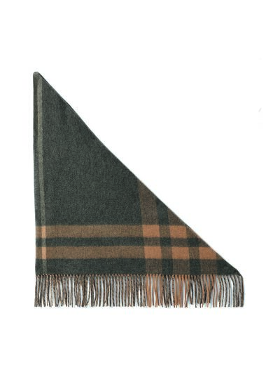 Triangle tartan à franges - Accessoire - LOUP/CARAMEL
