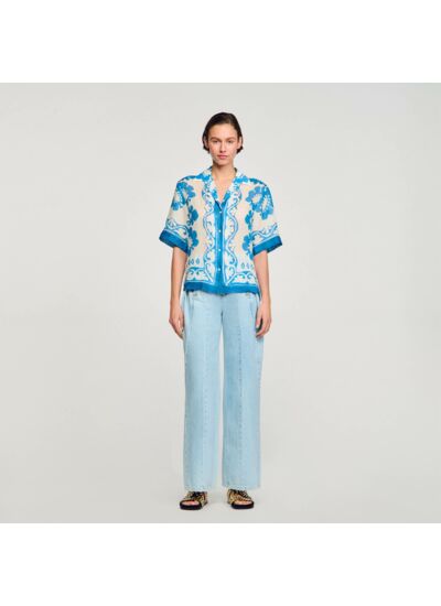 Chemise large imprimée