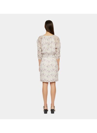 Robe Courte Imprimée Avec Laçage